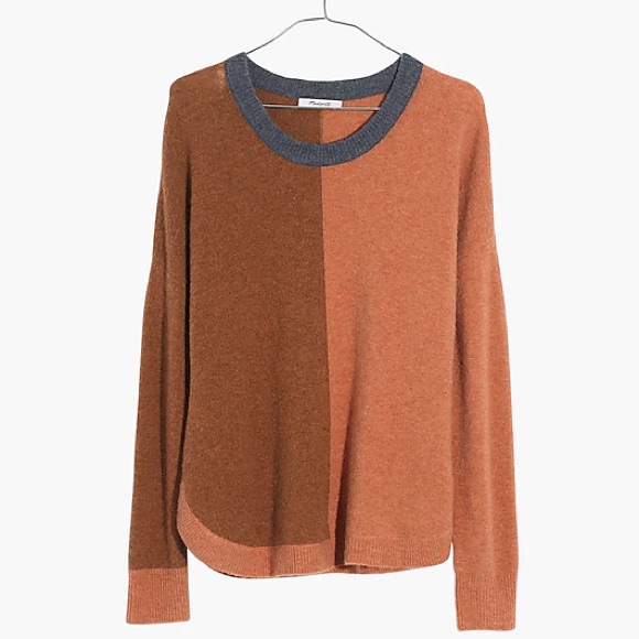 Madewell Westlake Colorblock Pullover Sweater In Coziest Yarn